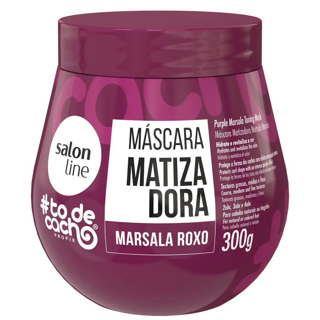 Purple Marsala Toning Mask - #To de Cacho - Neutralizes Unwanted Tones and Enhances Marsala Color - Salon Line 300g