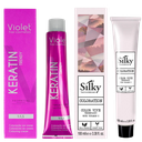 Tinta para cabelo em creme "Keratin Trendy" Coloração Profissional "Violet Hair Cosmetics" 100ml